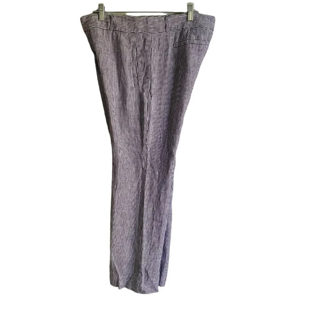 Banana Republic Linen Trousers 718 Martin Fit Size 14